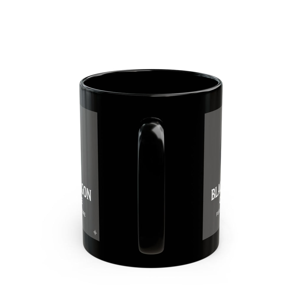 Black Dragon Coffee Mug — 11oz & 15oz Black Ceramic Coffee Cup