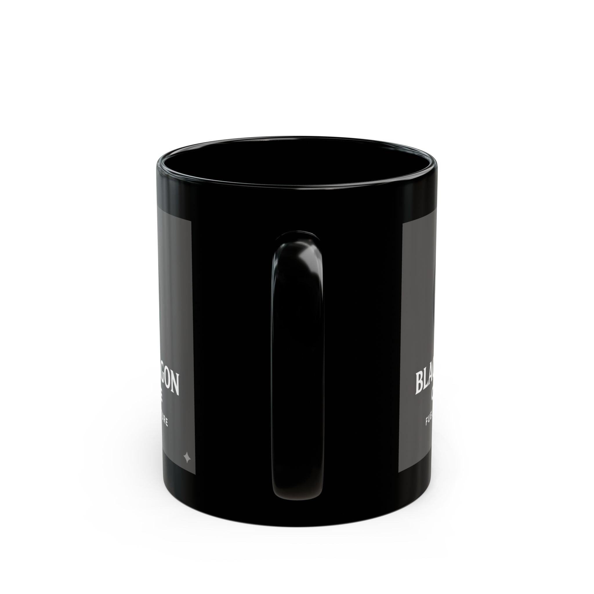 Black Dragon Coffee Mug — 11oz & 15oz Black Ceramic Coffee Cup