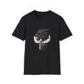 Black Dragon Coffee T-Shirt — Dragon Head Rising From Coffee Mug, "Black Dragon Coffee: Fuel The Adventure"